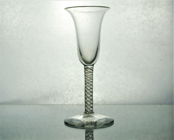 Georgian Bell Bowl Opaque Twist Drinking Glass