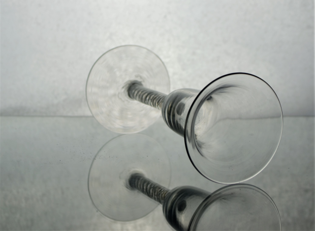 Georgian Bell Bowl Opaque Twist Drinking Glass