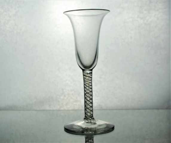 Georgian Bell Bowl Opaque Twist Drinking Glass