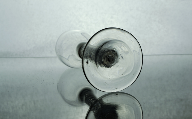 Georgian Ovoid Bowl Multi Twist Opaque stemmed drinking glass.