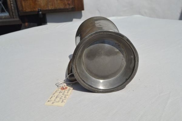 Victorian Quart Pewter Tankard by Watts, Euston.