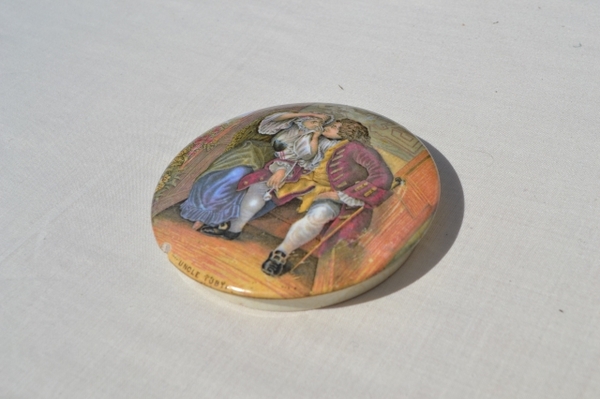 Uncle Toby Prattware Pot Lid