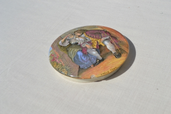 Uncle Toby Prattware Pot Lid