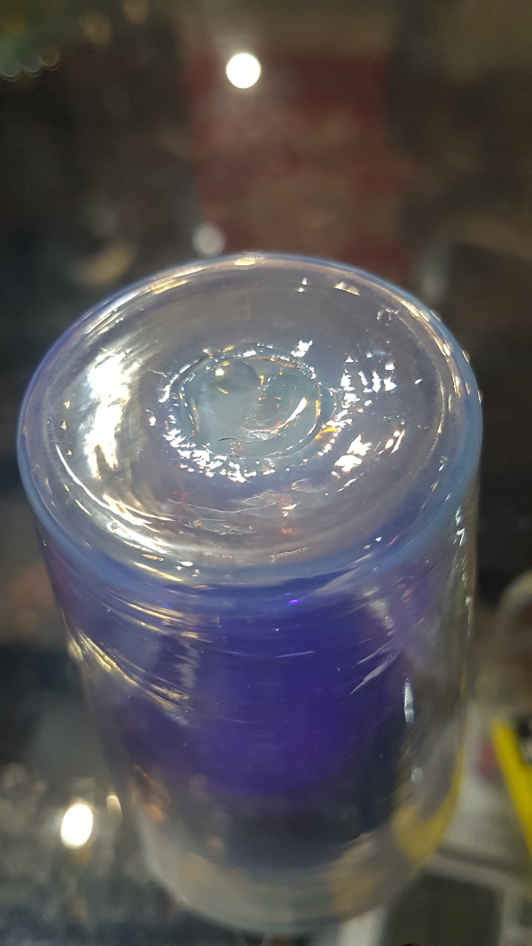 19th C Manganese Tumble Glass