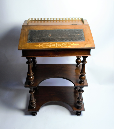 Late 19th Century Lift Top Writing Desk with Inlaid Lid.