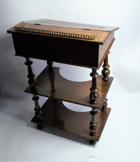Late 19th Century Lift Top Writing Desk with Inlaid Lid.