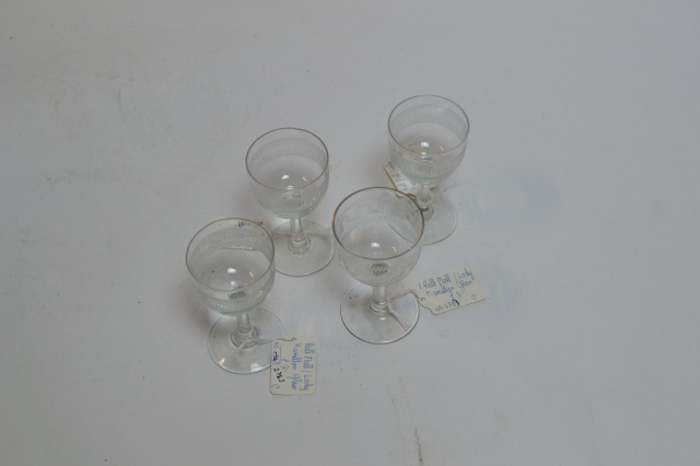 Set of 4 Pall Mall or Lady Hamilton Glass
