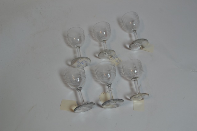 A Set of Six Pall Mall or Lady Hamilton Glass