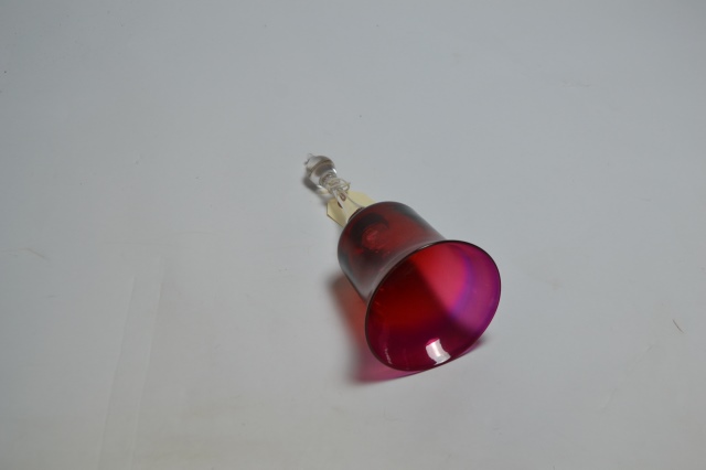 19th Century Cranberry Nailsea Glass Bell