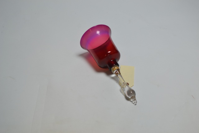 19th Century Cranberry Nailsea Glass Bell