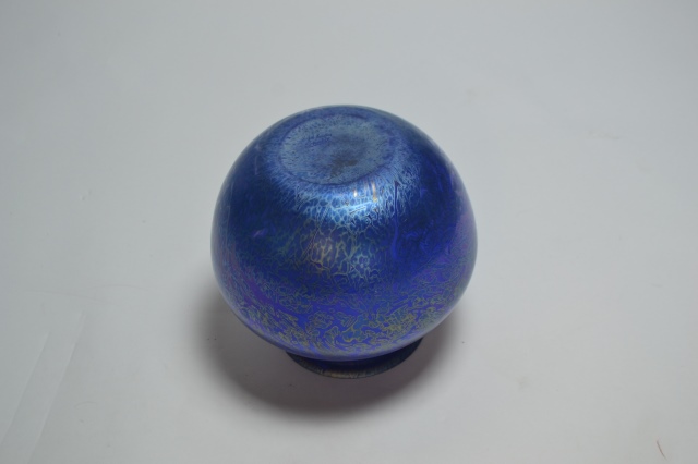 Royal Brierley Studio Glass with Blue, Iridescent.