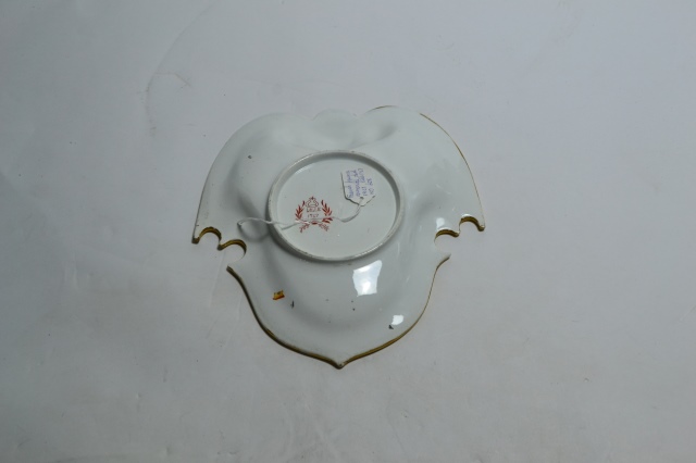 French Faience Pottery Armorial Dish