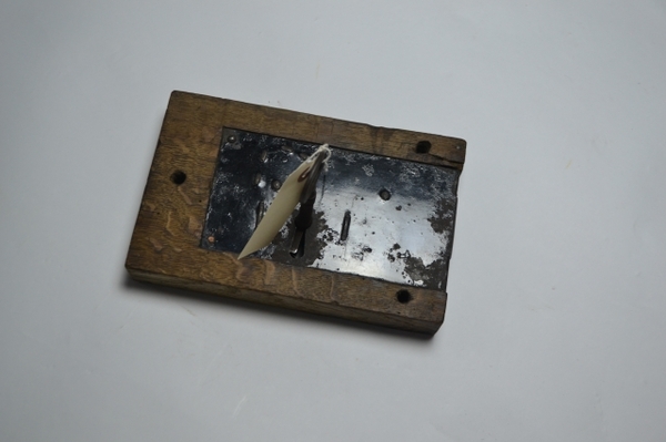 Wooden door lock 19th century with key