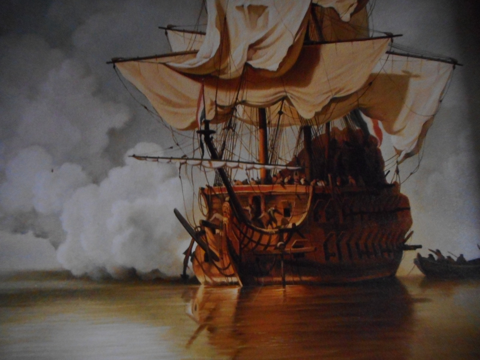 The Gun Salute - Oil painting after Willem van de Velde