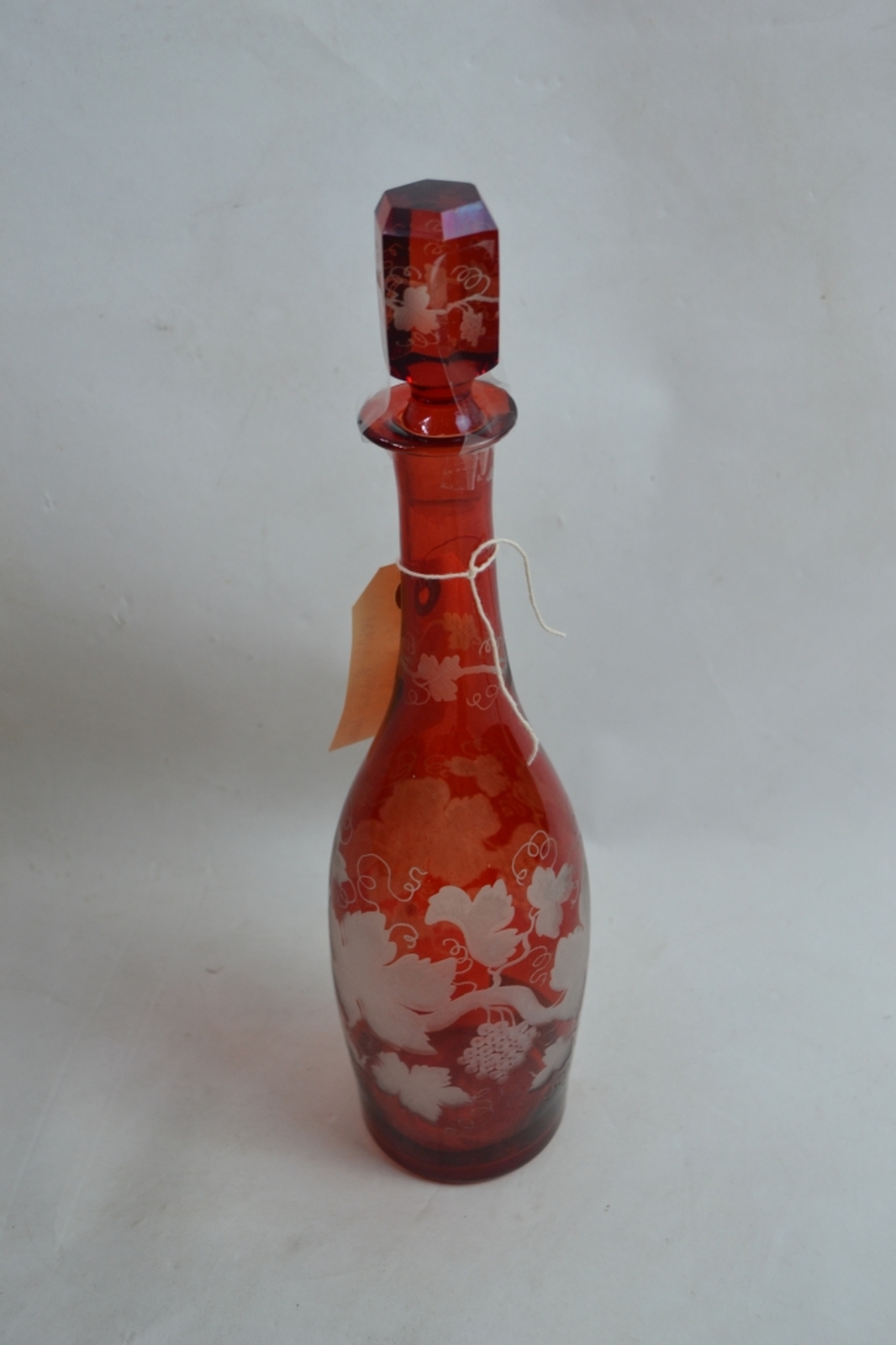 1860's Bohemian Cranberry Decanter.