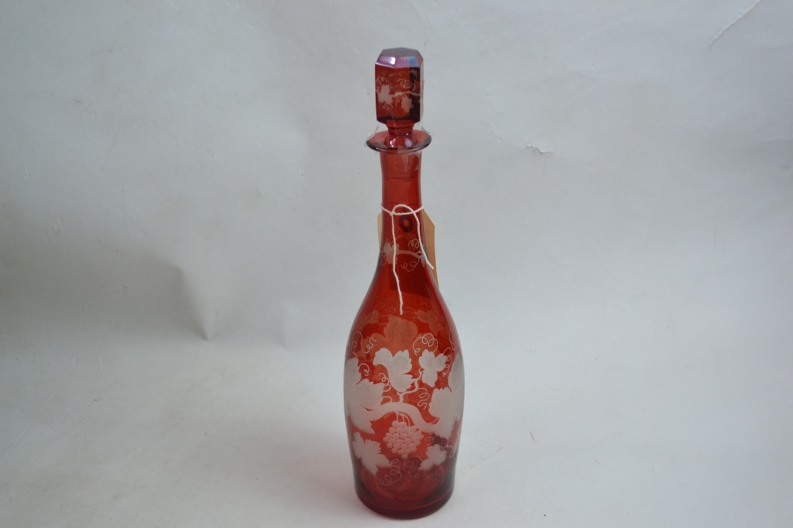 1860's Bohemian Cranberry Decanter.