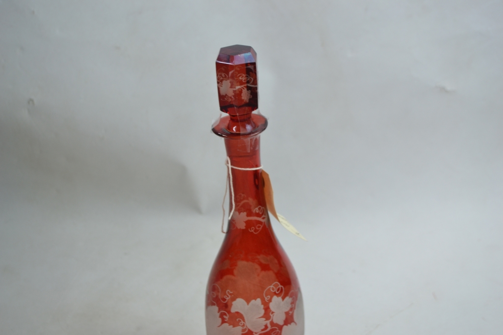 1860's Bohemian Cranberry Decanter.