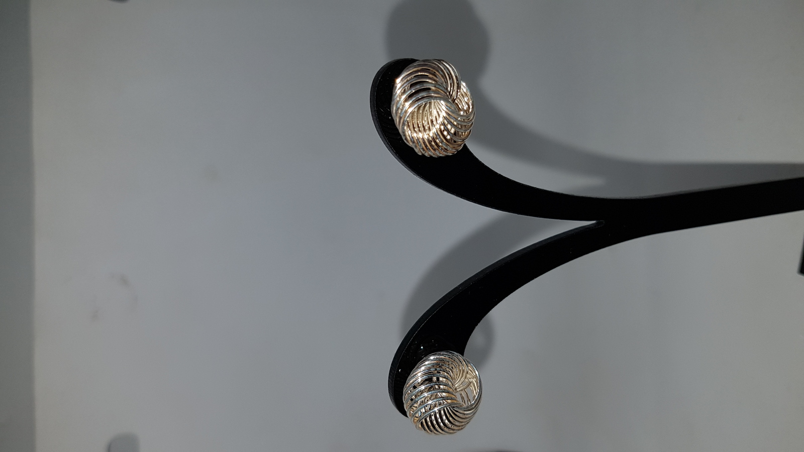 Handmade Silver Rope Studd  Earrings