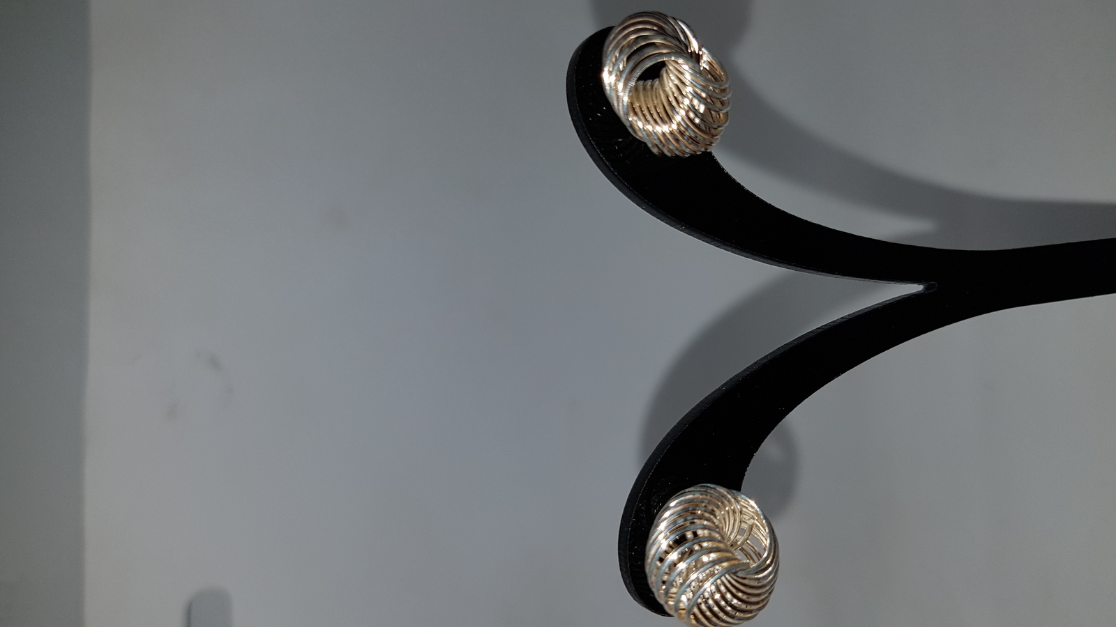 Handmade Silver Rope Studd  Earrings