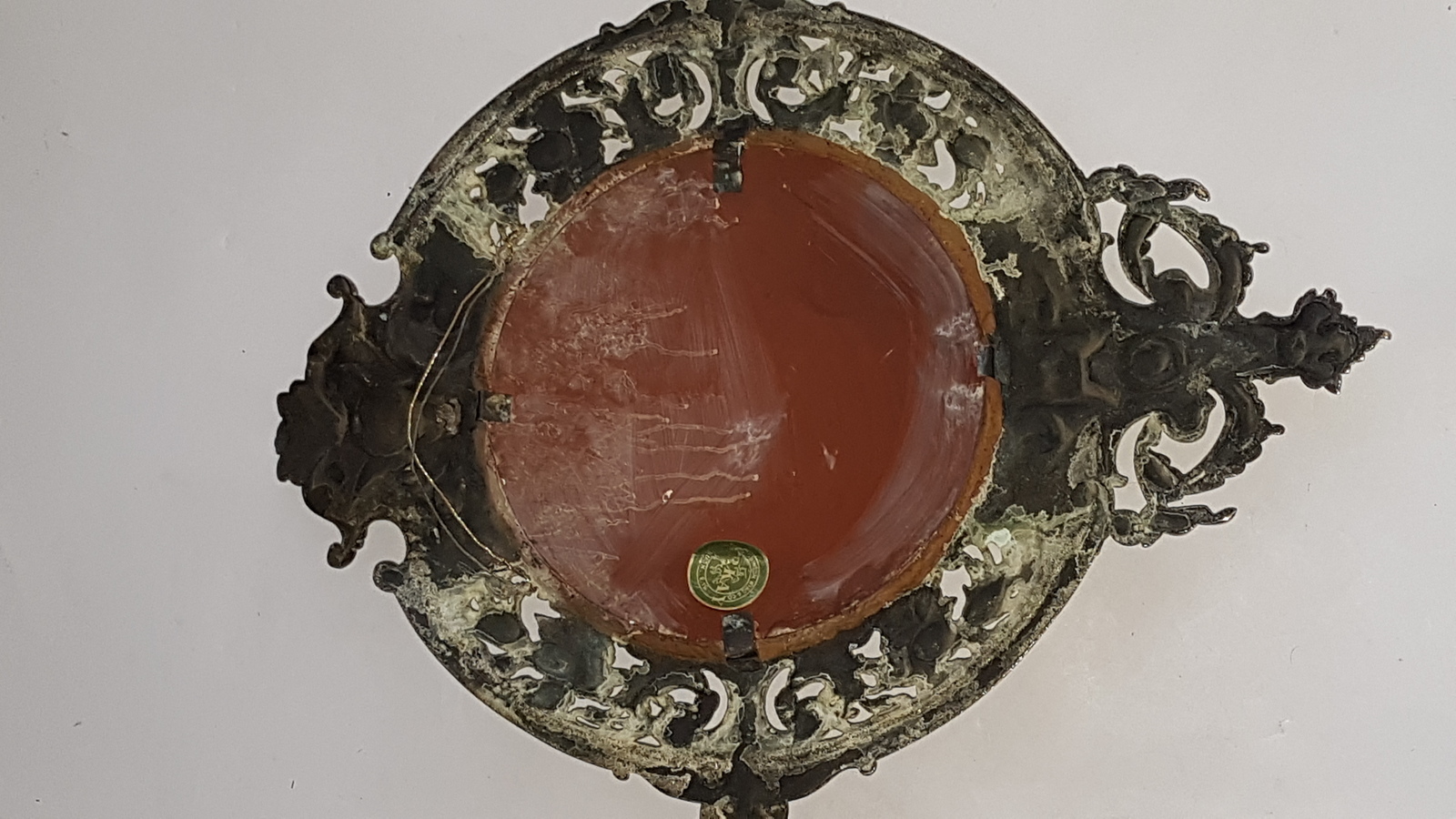19th century Cast Brass Convex Wall Mirror