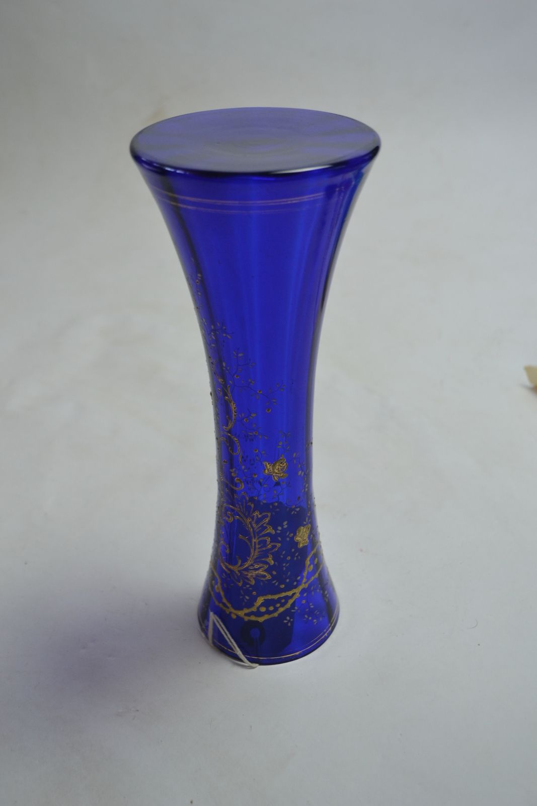 19th Century Bohemian Blue Enamel Vase
