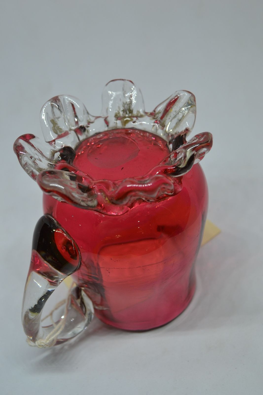 A Cranberry Milk Jug, circa 1860.