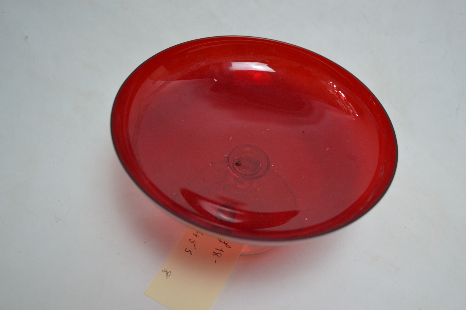 Small Red Glass Tazza