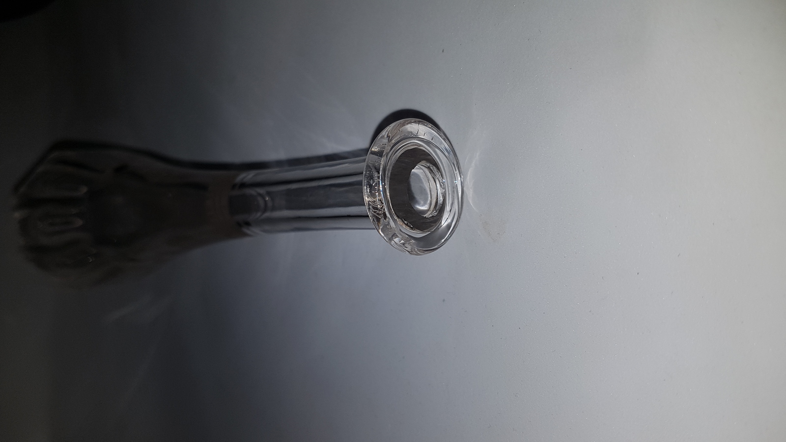 19th C. An English Glass Toddy Lifter