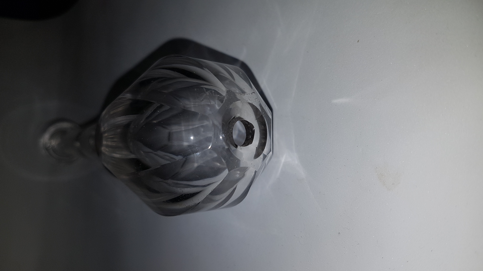 19th C. An English Glass Toddy Lifter