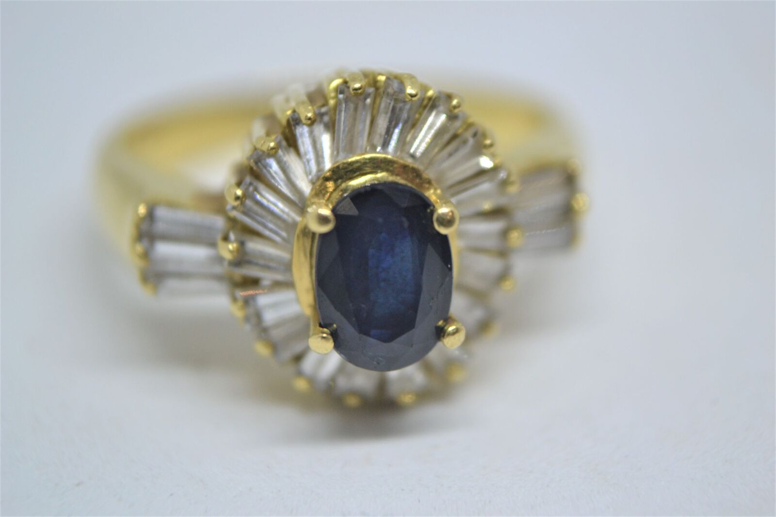 An 18ct yellow gold Sapphire and diamond ring