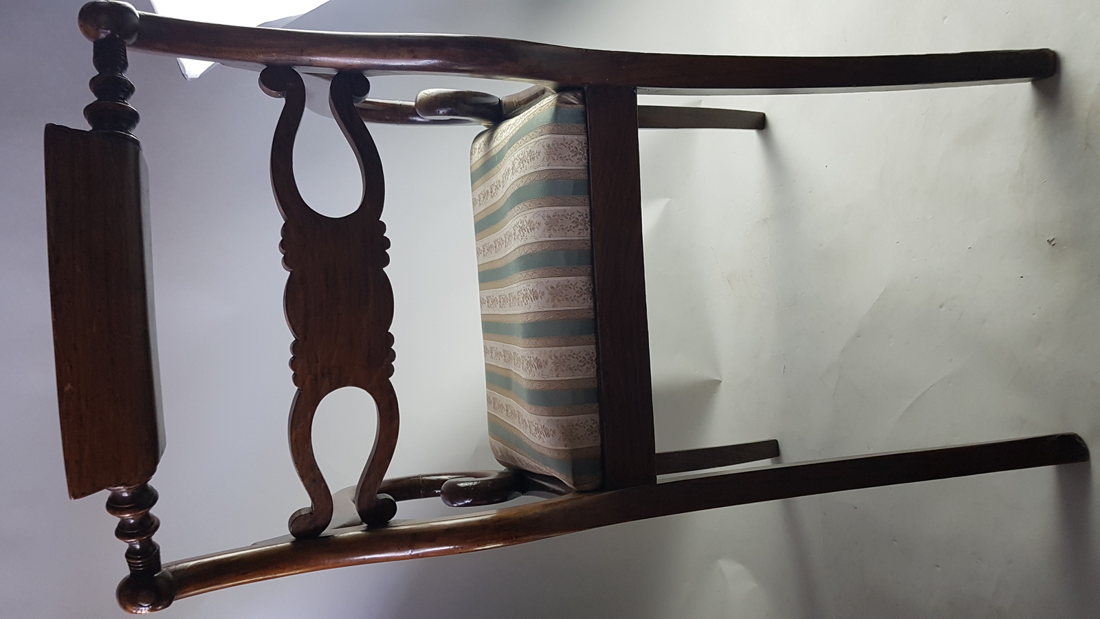 Regency And Brass Mahogany Dining Armchair.