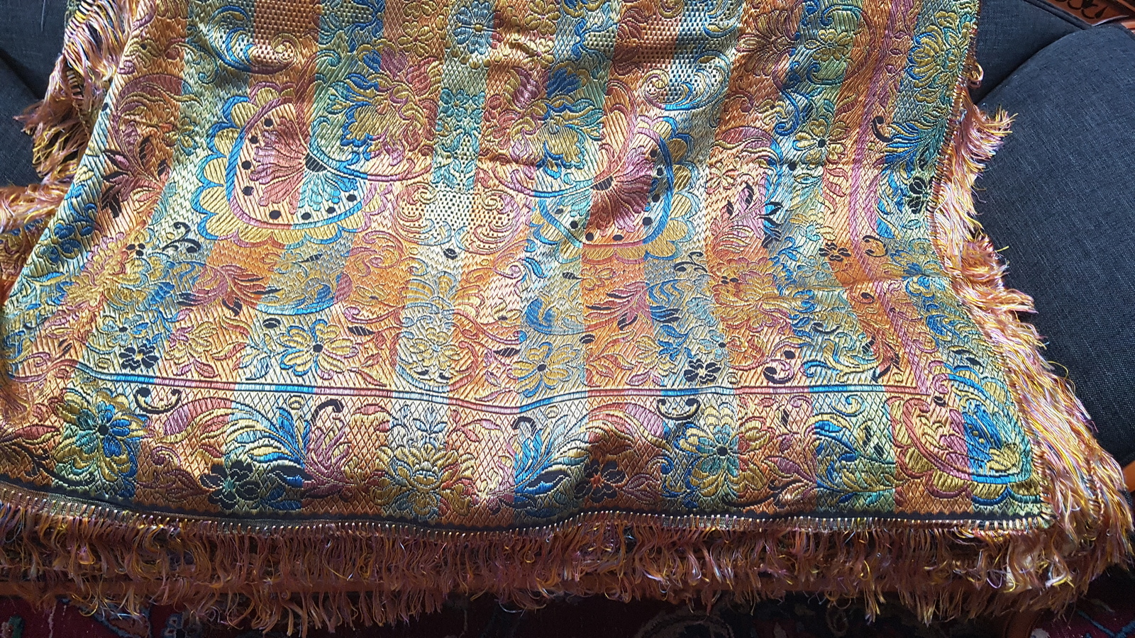 Paulo Sossini Vintage  Italian Designer Hand Woven Silk Tapestry