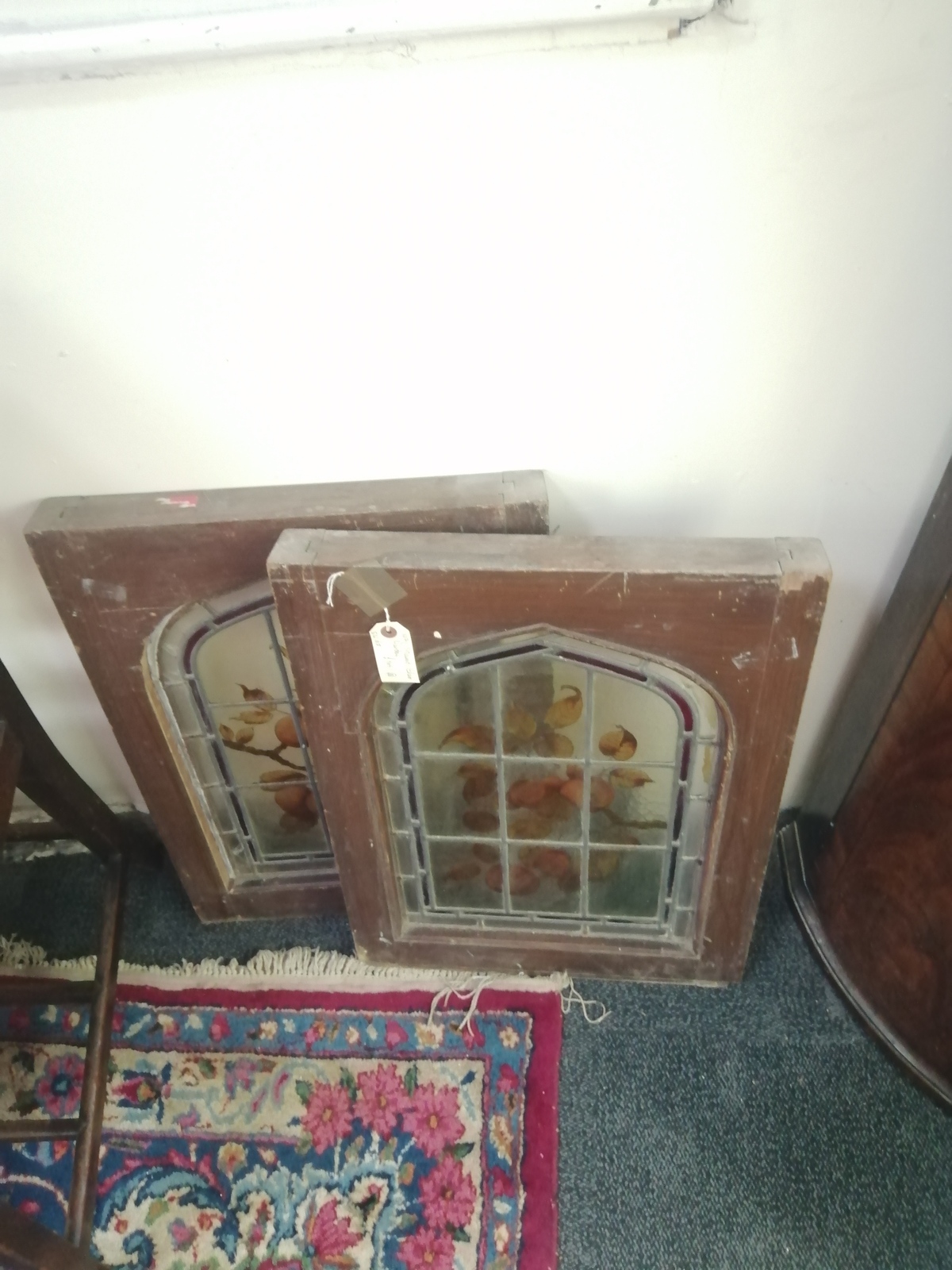 A Pair Of 19th Century Stained Glass Windows.