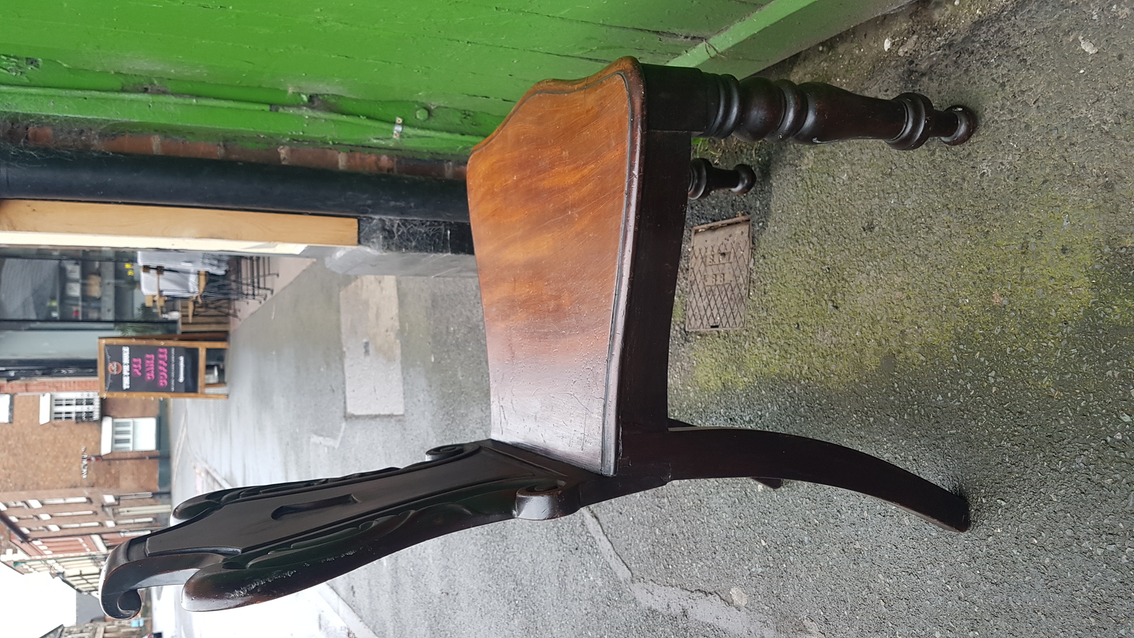 A Victorian Mahogany  Hall Chair