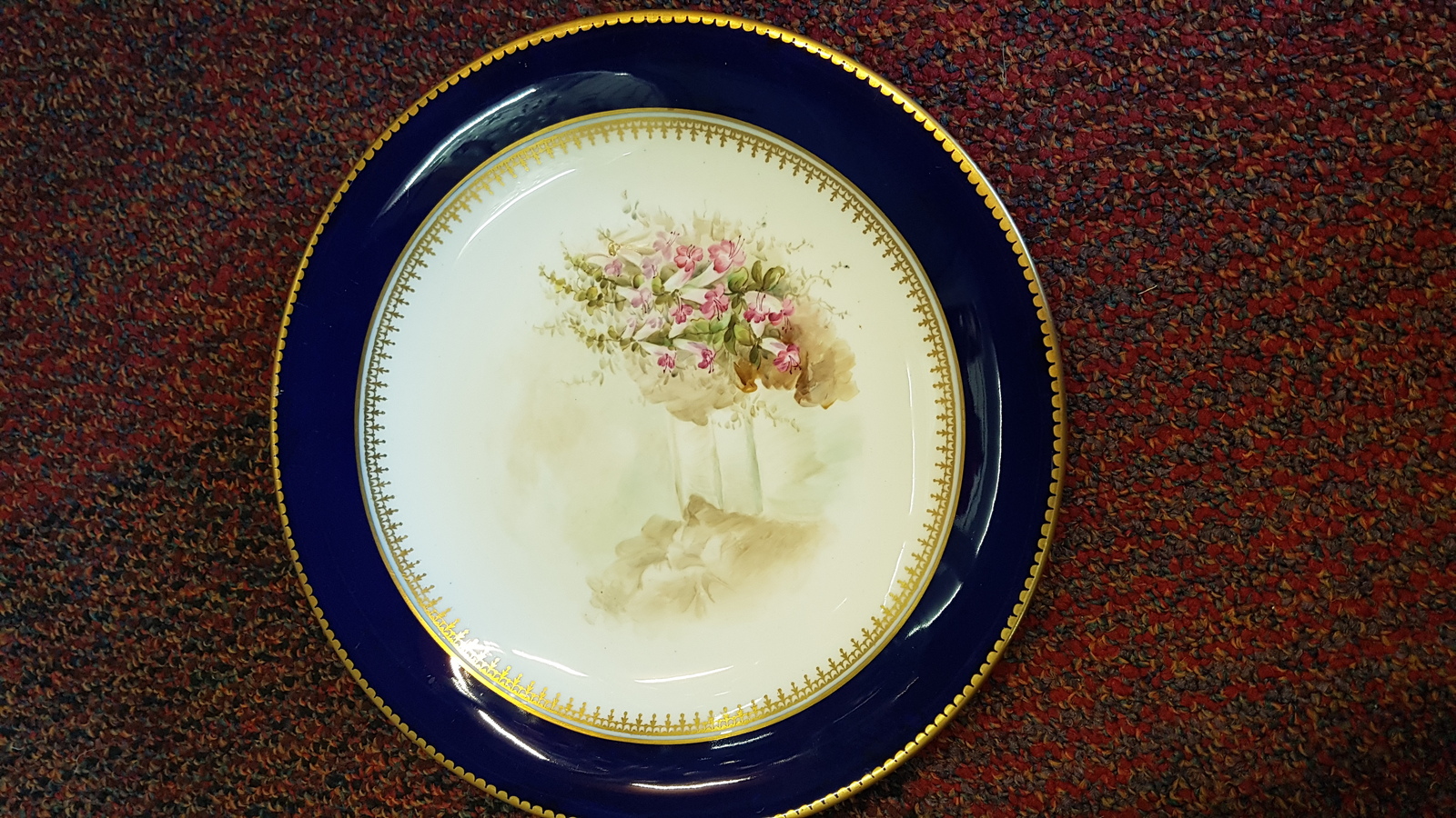 19thC. Handpainted With Wild Flowers, Grainger&#39;s Worcester Plate