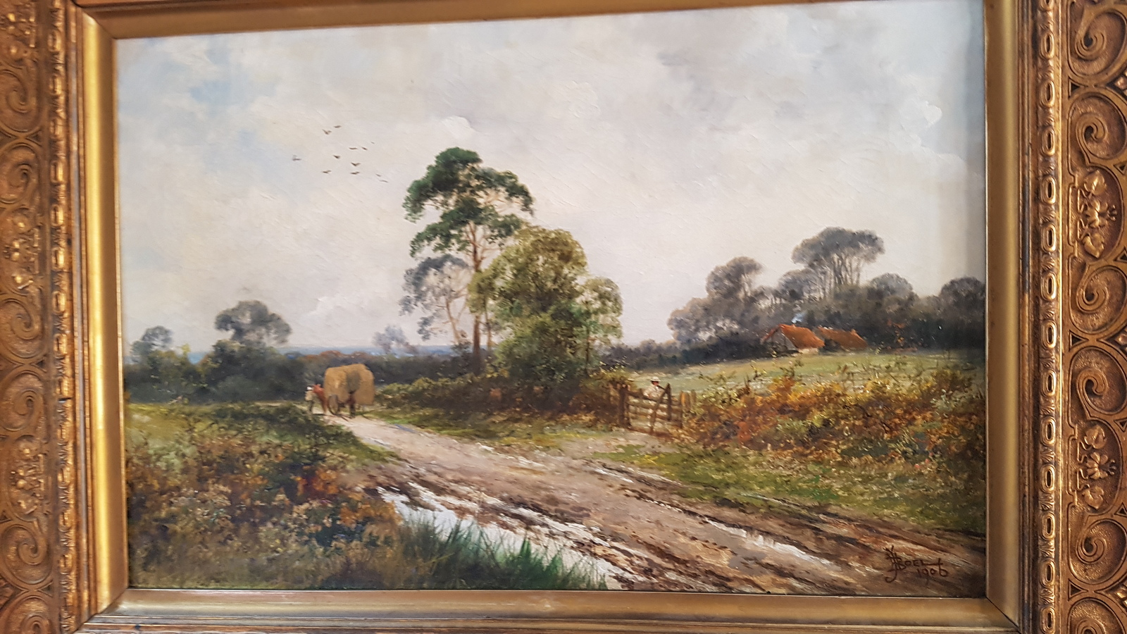 An Early 20th C  Rural Landscape Oil Painting By John Boel,