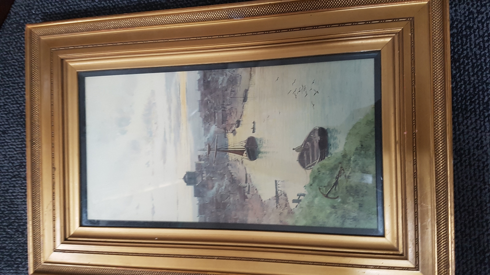 An Early 20th C. Watercolour Riverside Landscape, Unsigned, Framed And Glazed