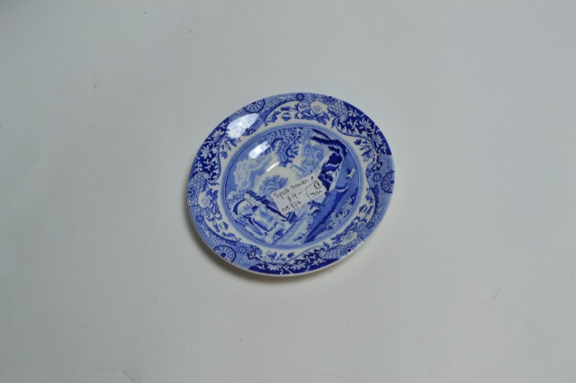 Six Spode Blue Italian Saucers.