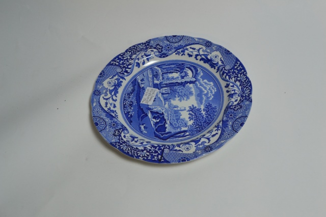 4 Copland Blue Italian Spode Dinner Plates.