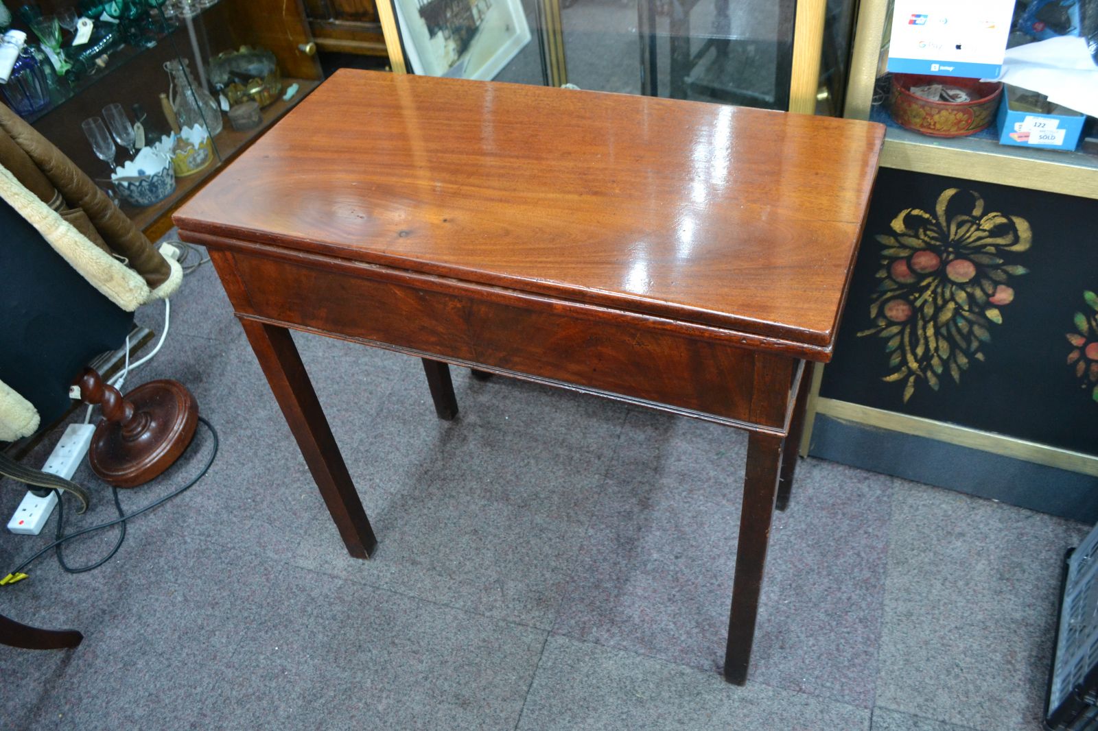 George III Mahogany card table.